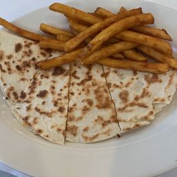 This is the food I got it is the cheese casadillas (: This is the food I got it is the cheese casadillas (:
