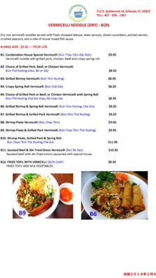 Menu photo 5 Saigon Noodle and Bistro Orlando, FL