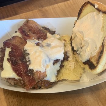 the knack - Butcher Burger with bacon added - Seafood Near Me - Orleans, Massachusetts
