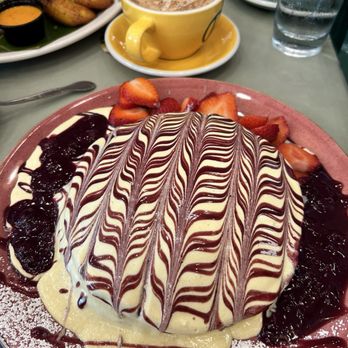 Cafe Kacao - Wild Berry Pancakes Nutella Latte - Breakfast & Brunch Near Me - Oklahoma City, Oklahoma
