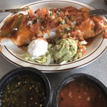 Juan's El Caporal - Mild red sauce, spicy green salsa, and fajita burrito - Mexican Near Me - Eagle Point, Oregon