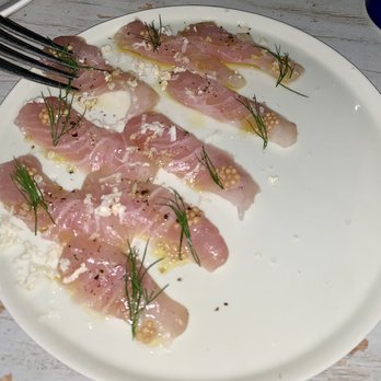 Margot - Some kind of fish carpaccio on the appetizer list - light and a good start to the meal - Spanish Near Me - Culver City, California Margot - Some kind of fish carpaccio on the appetizer list - light and a good start to the meal - Spanish Near Me - Culver City, California
