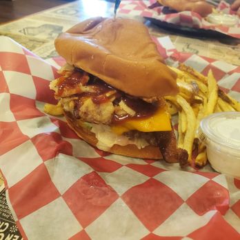 Yankton Store and Restaurant - The burger is a bit messy because it's loaded with lots of yummy fixings so be sure to ask for lots of napkins - American Near Me - Saint Helens, Oregon Yankton Store and Restaurant - The burger is a bit messy because it's loaded with lots of yummy fixings so be sure to ask for lots of napkins - American Near Me - Saint Helens, Oregon