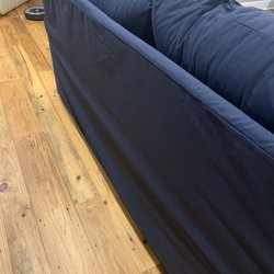 Turner's Fine Furniture - Covering a sofa is too tight and does not fit leaving the material gathering in certain places.