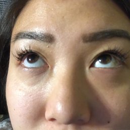 Photo doesn't do Denise's work justice but partial Demi lashes!