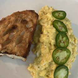 Waffle House - Cheese eggs n toast( add jalapeno )