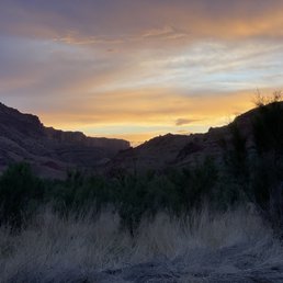 Sun set behind campsite. Sun set behind campsite.