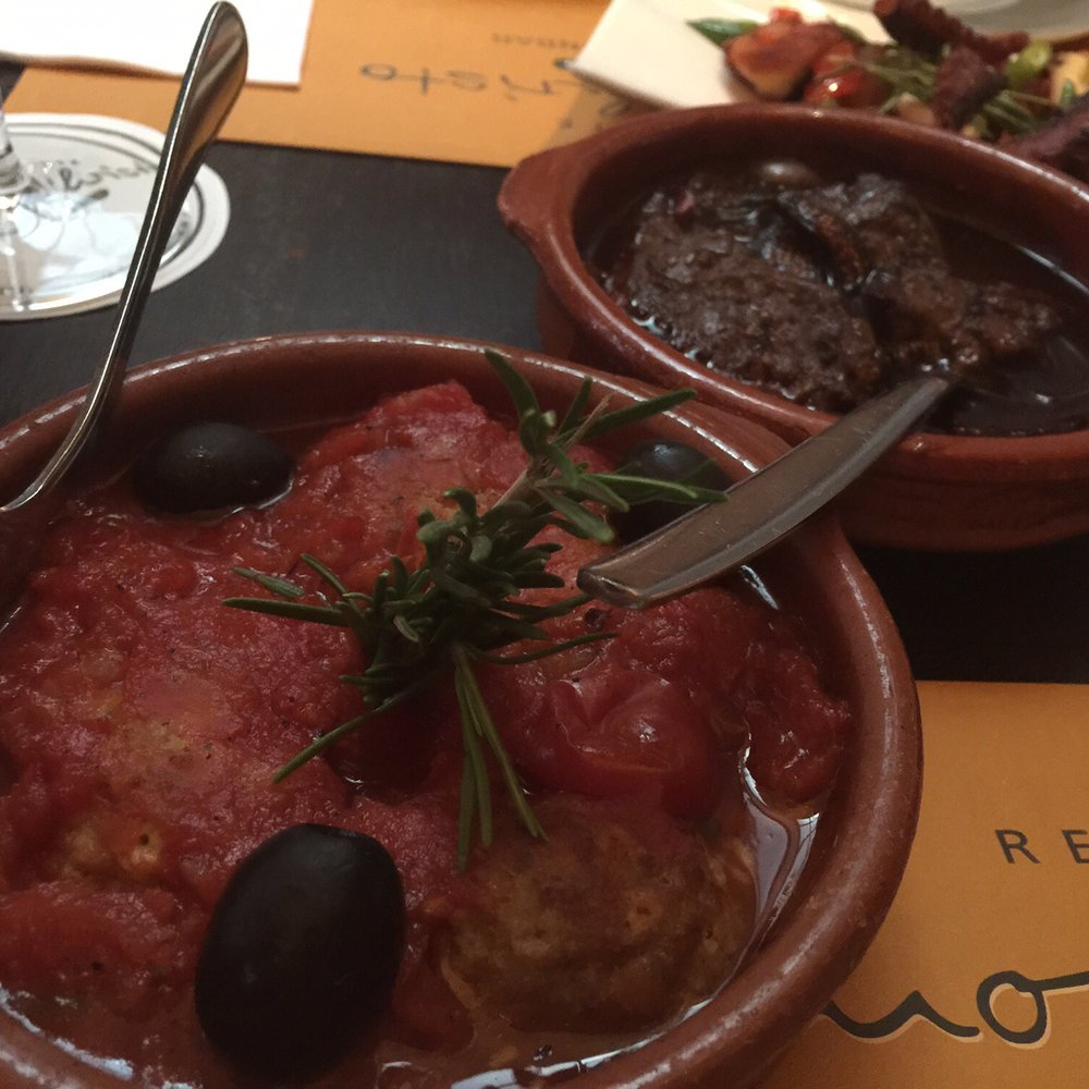Monte Christo - Meatball in tomato sauce and goose liver - Tapas Bars Near Me - Baden-Baden, BW Monte Christo - Meatball in tomato sauce and goose liver - Tapas Bars Near Me - Baden-Baden, BW