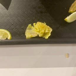 Piece of lettuce in the salad. There were many like this.