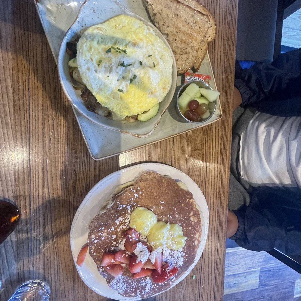 First Watch - Farmhouse skillet hash and lemon ricotta pancakes - Breakfast & Brunch Near Me - Houston, Texas