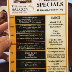 Pizza Time Saloon - Daily specials