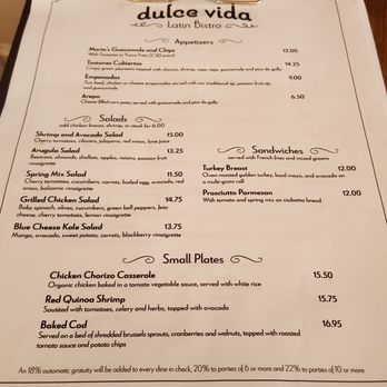 Dulce Vida Latin Bistro - Menu - apps, salads, small plates - Breakfast & Brunch Near Me - New York, New York