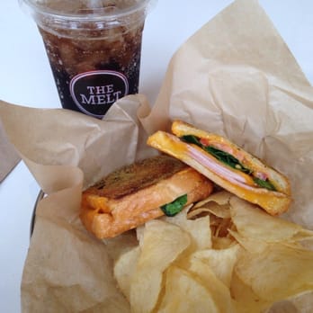 The Melt - The classic..w. Added tomatoes, baby spinach & country ham. With side of chips - Sandwiches Near Me - Irvine, California The Melt - The classic..w. Added tomatoes, baby spinach & country ham. With side of chips - Sandwiches Near Me - Irvine, California