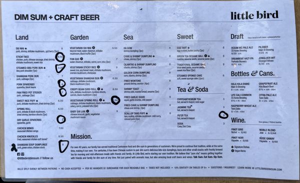 Little Bird Dim Sum + Craft Beer by null