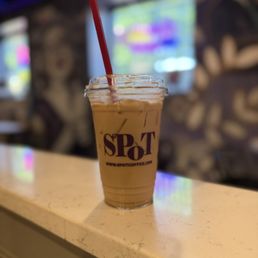 Blueberry lavender latte