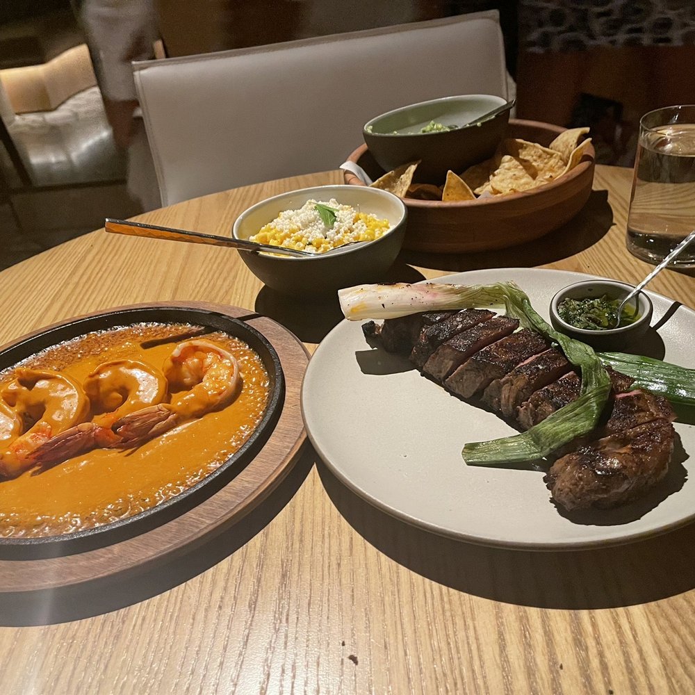 Casa Playa - Our mains! 14oz steak served with chimichuri stole the show! - Mexican Near Me - Las Vegas, Nevada