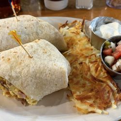 Breakfast burrito.  Awesome!