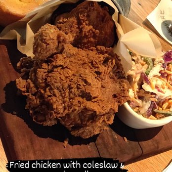 Haywire - Fried chicken with coleslaw & cornbread - New American Near Me - Dallas, Texas Haywire - Fried chicken with coleslaw & cornbread - New American Near Me - Dallas, Texas