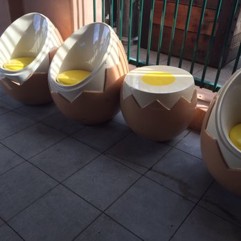 Breakfast Republic - Super cute egg chairs and table. - Breakfast & Brunch Near Me - San Diego, California Breakfast Republic - Super cute egg chairs and table. - Breakfast & Brunch Near Me - San Diego, California