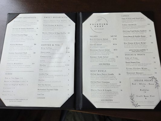 Menu photo 1 The Fainting Goat Winthrop, WA Menu photo 1 The Fainting Goat Winthrop, WA