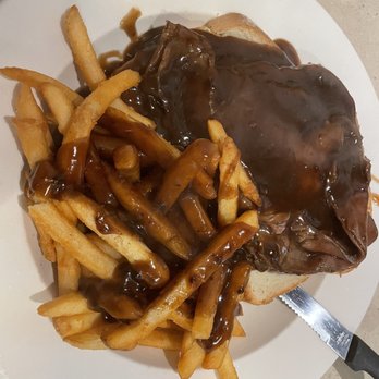 Corner Cafe - Open face roast beef sandwich with fries - American Near Me - West Grove, Pennsylvania Corner Cafe - Open face roast beef sandwich with fries - American Near Me - West Grove, Pennsylvania