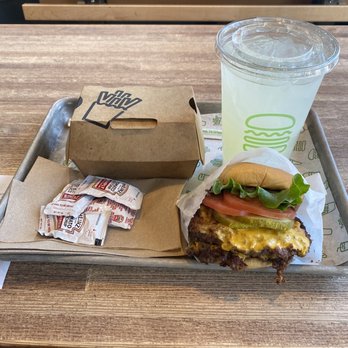 Shake Shack - Shake burger, crinkle fries with a regular lemonade - American Near Me - Atlanta, Georgia Shake Shack - Shake burger, crinkle fries with a regular lemonade - American Near Me - Atlanta, Georgia
