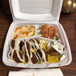 Let's Hummus - Felafel plate  Came with more potatoes but I ate them