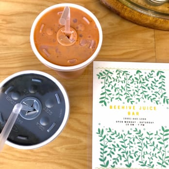 Beehive Juice Bar - Black Mamba (so yum) & not sure what my friend got, I believe it was the Protein shake - Juice Bars & Smoothies Near Me - Miami, Florida Beehive Juice Bar - Black Mamba (so yum) & not sure what my friend got, I believe it was the Protein shake - Juice Bars & Smoothies Near Me - Miami, Florida