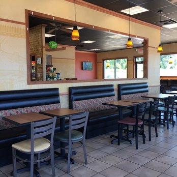 Subway Restaurants - There is a seating area over by the tv. Nice leather chairs. Also...wifi! - Sandwiches Near Me - W Corinth, Mississippi