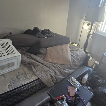 Junk Masterz - Bedroom before. - Junk Removal & Hauling Near Me