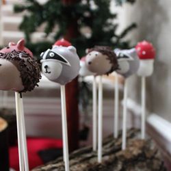 Ladybug Baking - Adorable woodland animal cake pops