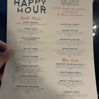 LURE - Happy Hour Menu - Seafood Near Me - Sister Bay, Wisconsin
