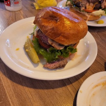 Tonys Grill & Bar - My mushroom and Swiss burger soo good - Cocktail Bars Near Me - Palm Springs, California Tonys Grill & Bar - My mushroom and Swiss burger soo good - Cocktail Bars Near Me - Palm Springs, California