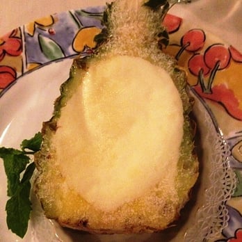 Buon Amici - Pineapple Sorbet inside of a pineapple - Italian Near Me - White Plains, New York