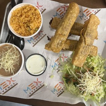 Mex Avenue - Beef Flauta Plate - Mexican Near Me - Wauwatosa, Wisconsin Mex Avenue - Beef Flauta Plate - Mexican Near Me - Wauwatosa, Wisconsin
