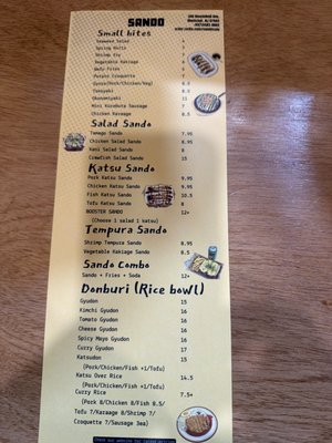 Menu photo 5 Sando Cafe Montclair, NJ