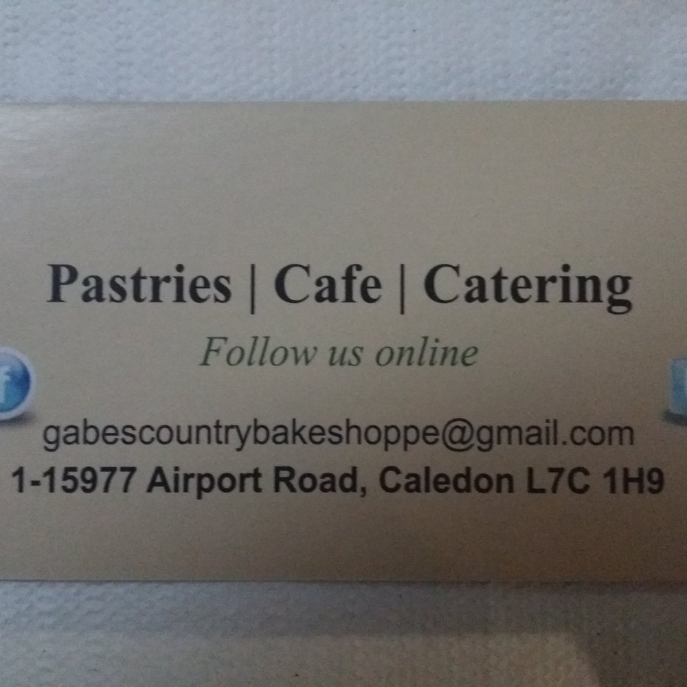 Gabe's Country Bake Shoppe - business card - Desserts Near Me - Caledon, Ontario Gabe's Country Bake Shoppe - business card - Desserts Near Me - Caledon, Ontario