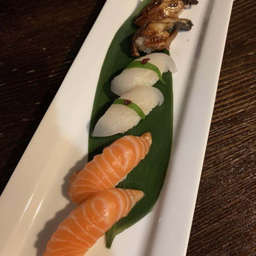 Umami - Salmon, white fish, and Unagi with sauce - Japanese Near Me - Bellevue, Nebraska Umami - Salmon, white fish, and Unagi with sauce - Japanese Near Me - Bellevue, Nebraska