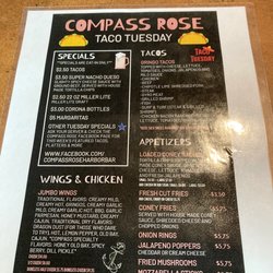 Compass Rose Harbor Bar - Taco Tuesday Menu