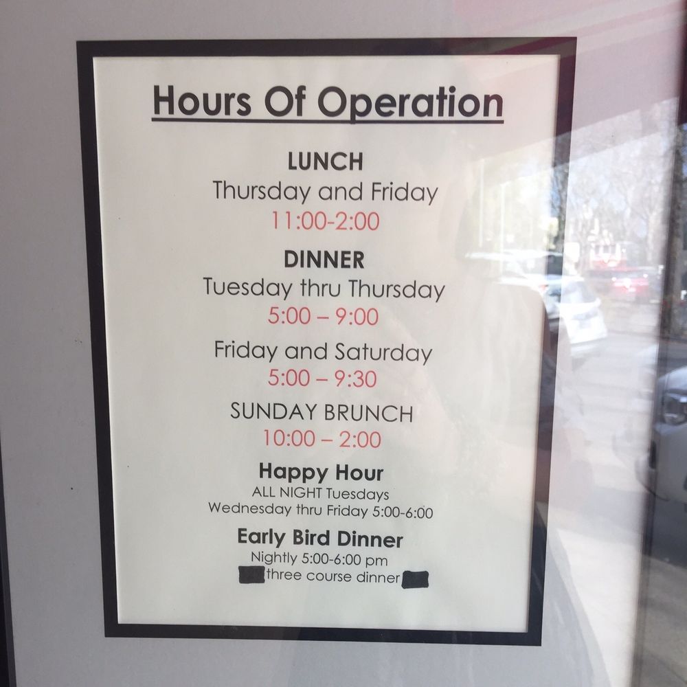 Red Tavern - Hours of business - New American Near Me - Chico, California Red Tavern - Hours of business - New American Near Me - Chico, California