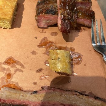 Stupid Good BBQ - Ribs, brisket jalapeño sausage and cornbread. - Barbeque Near Me - Springfield, Virginia