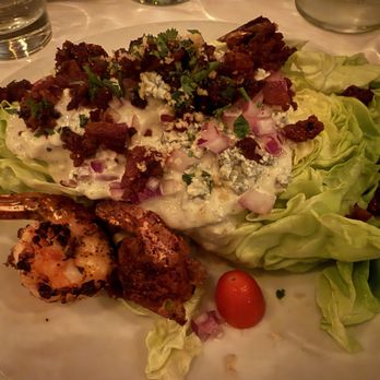 Cowfish - THE WEDGE SALAD with Blackened Shrimp - New American Near Me - Hampton Bays, New York Cowfish - THE WEDGE SALAD with Blackened Shrimp - New American Near Me - Hampton Bays, New York