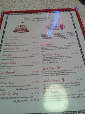 Menu photo 7 American Dream Diner Geneva, GE
