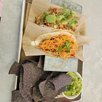 Velvet Taco - combo: angus beef taco, buffalo chicken taco, guac - Tacos Near Me - Houston, Texas Velvet Taco - combo: angus beef taco, buffalo chicken taco, guac - Tacos Near Me - Houston, Texas