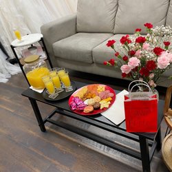 Charcuterie board and mimosas ($85)
