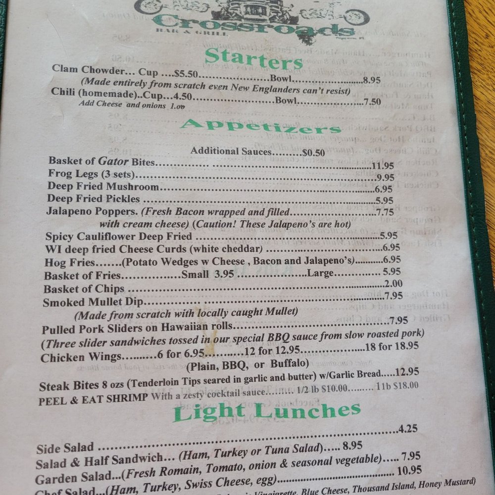Gators' Crossroads - Menu - Bars Near Me - Naples, Florida Gators' Crossroads - Menu - Bars Near Me - Naples, Florida