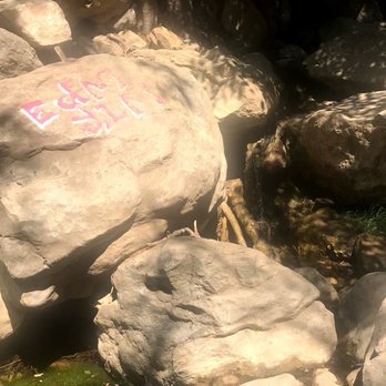 Black Star Canyon Trail - Just some of the graffiti marring the rocks at every step - Hiking Near Me - Orange, California Black Star Canyon Trail - Just some of the graffiti marring the rocks at every step - Hiking Near Me - Orange, California