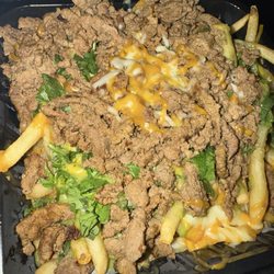 Taco Exxpress - Asada fries add cilantro no sour cream