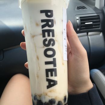Presotea - Jasmine milk tea w/ boba - Bubble Tea Near Me - Anaheim, California