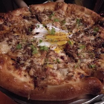 Birroteca Baltimore - Duck duck goose pizza.  Runny Yolk?  Check!  Melt-in-your-mouth confit?  Check!  Amazing crispy and flavorful crust?  Check!! - Italian Near Me - Baltimore, Maryland